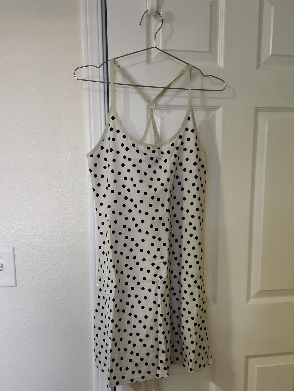 Max Studio White Polka Dot Mini Work Out Dress